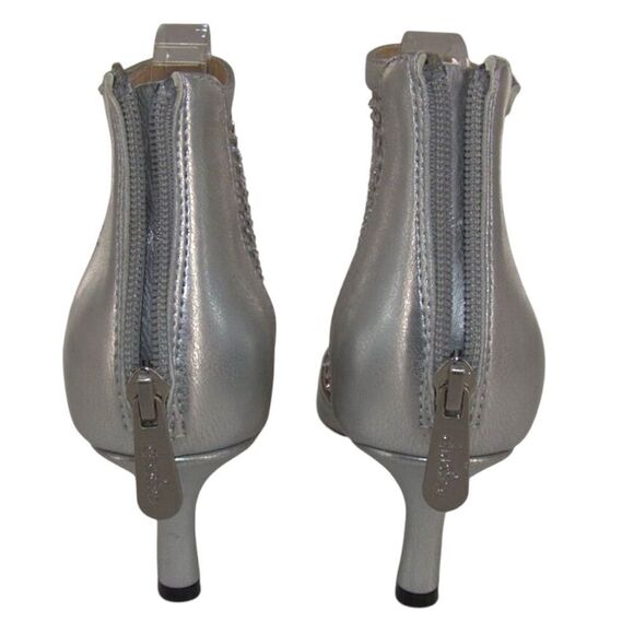 NEW Charles by Charles David Arnie Bling Sliver Mesh Metallic Booties Size 7 - Picture 4 of 9